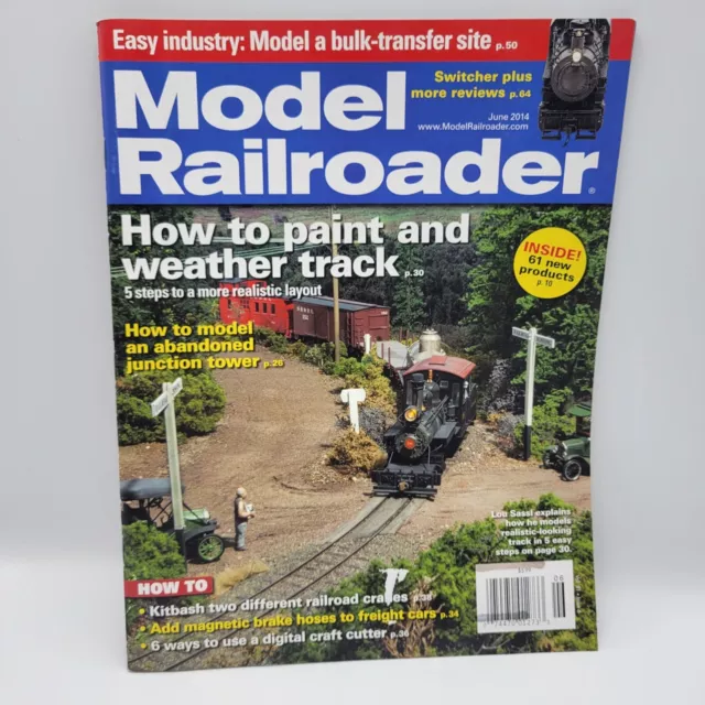 Model Railroader Magazine Jun 2014 Paint Weather Track Junction Tower Freight Ca