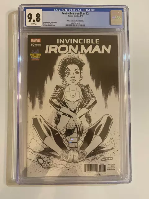 Invincible Iron Man #2 Campbell Variant CGC 9.8 Combine/Free Shipping