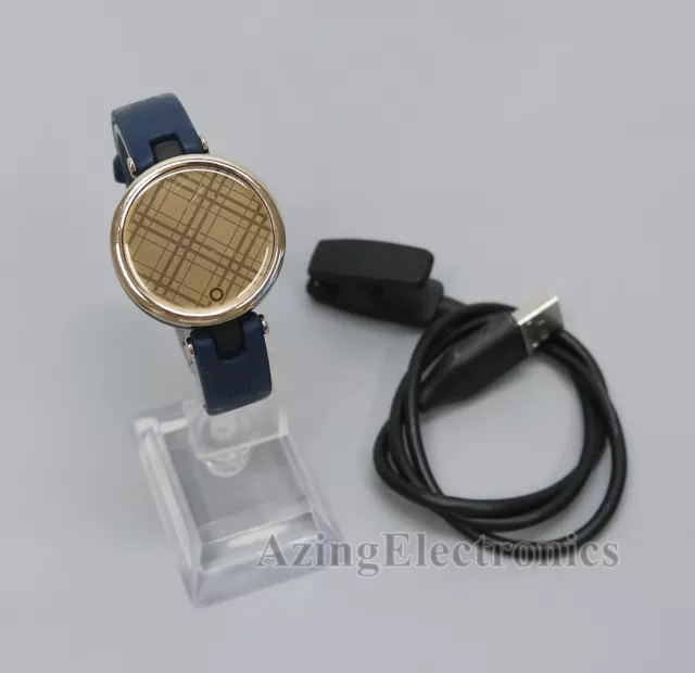 Garmin Lily Classic Stylish Smartwatch Gold w/ Navy Silicone Band