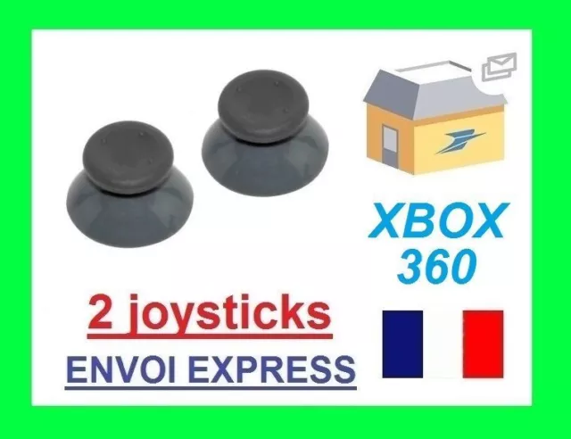 2X JOYSTICK STICK  XBOX 360 pour manette XBOX360 STICK ANALOGIQUE GRIS