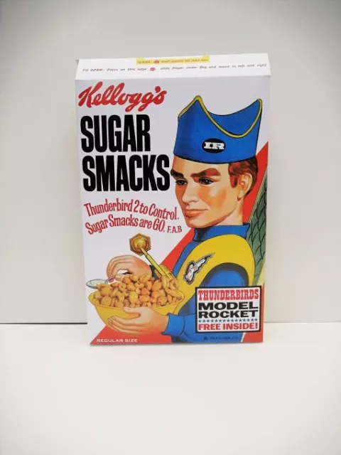 1966 Kelloggs Cereal Sugar Smacks Thunderbirds Box, Amazing Repro!!