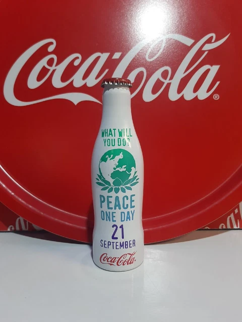 Coca Cola Bottiglia Alluminio Peace one day UK