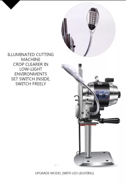 Vertical Straight Knife Electric Fabric Cutter With Automatic Knife Sharpening