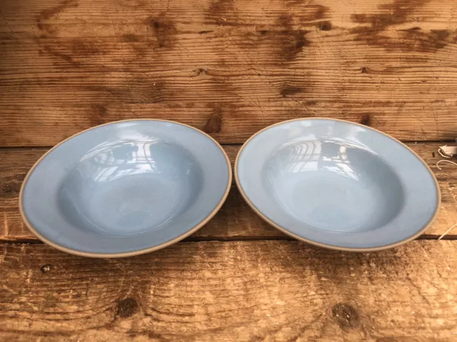 Habitat Blue Loft Soup Bowls Dishes Stoneware X 2