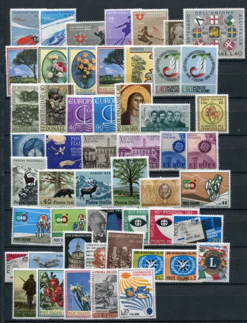 ITALY 1966-67  MNH COMPLETE COLLECTION 52 Stamps
