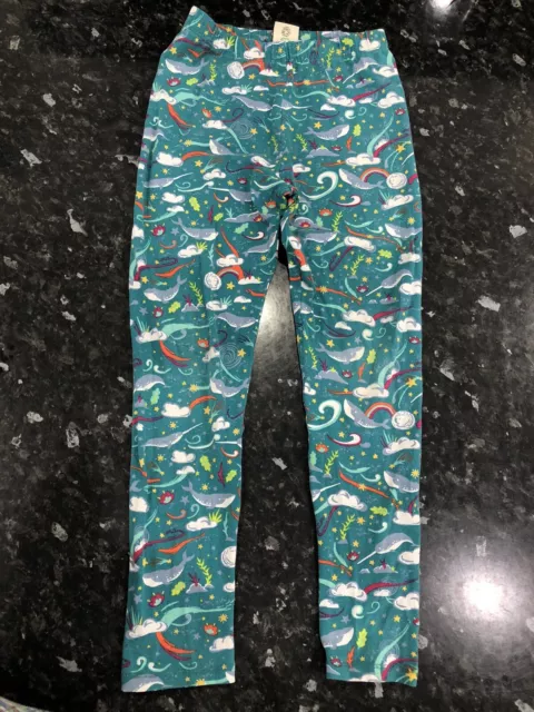 Girls Frugi Leggings Age 7-8 Years Whale