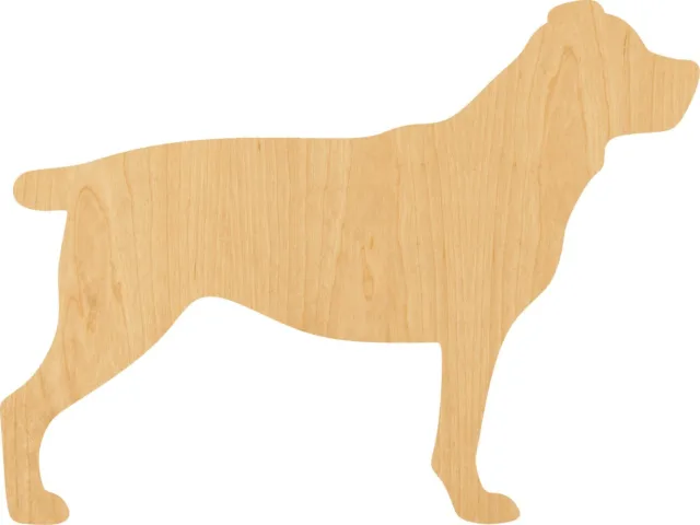 Rottweiler Laser Cut Out Wood Shape Craft Supply - Woodcraft Cutout