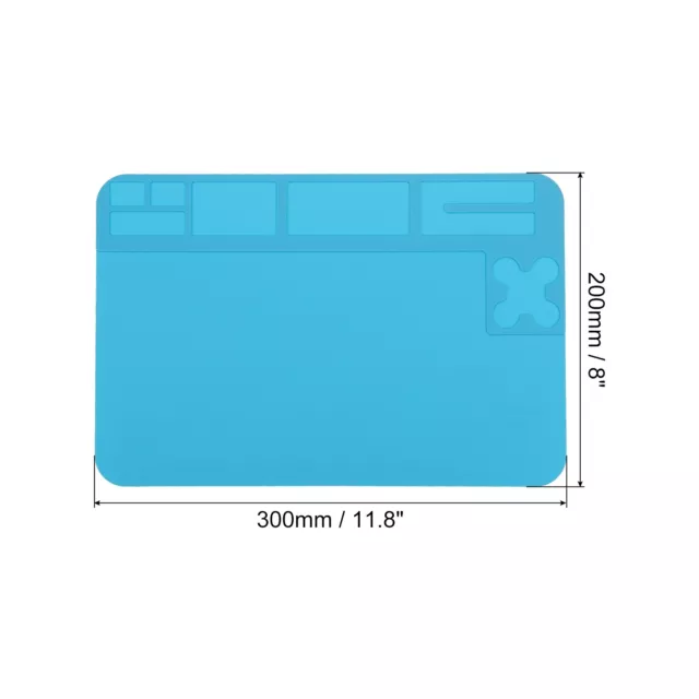 2 pz tappetino per saldatura in silicone isolamento termico 932°F 11,8"" x 8"" tappetino da lavoro riparazione 2