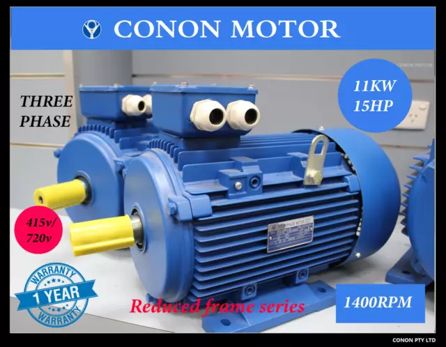 11kw/15hp 1400 rpm Electric motor three phase Frame 132 compressor