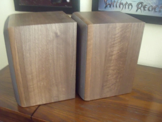 MONITOR AUDIO BRONZE BR-1 Bookshelf Hifi Home Cinema Speakers Walnut ...