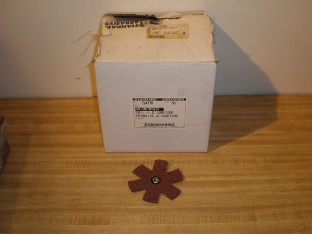 Box Of 50 Standard Abrasive Star 4" X 1/4" X 20 Coarse S/Cond 724778