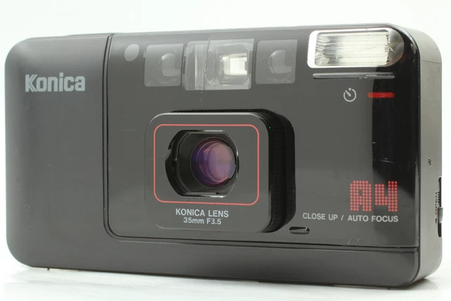 【Para repuestos】Cámara fotográfica Konica Big Mini A4 negra para apuntar y disparar 35 mm de JAPÓN