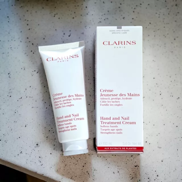 Clarins Hand & Nail Treatment Cream To Soften Hands 100Ml - New, Sealed & Boxed