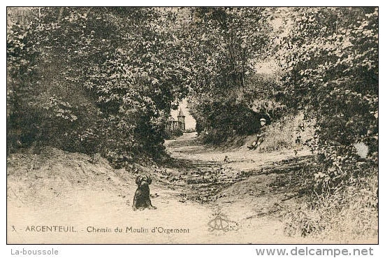 95 ARGENTEUIL - chemin du moulin d'orgemont -