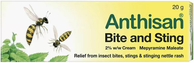 Anthisan Bite & Sting Cream, Triple Action Against Pain and Itching 20g