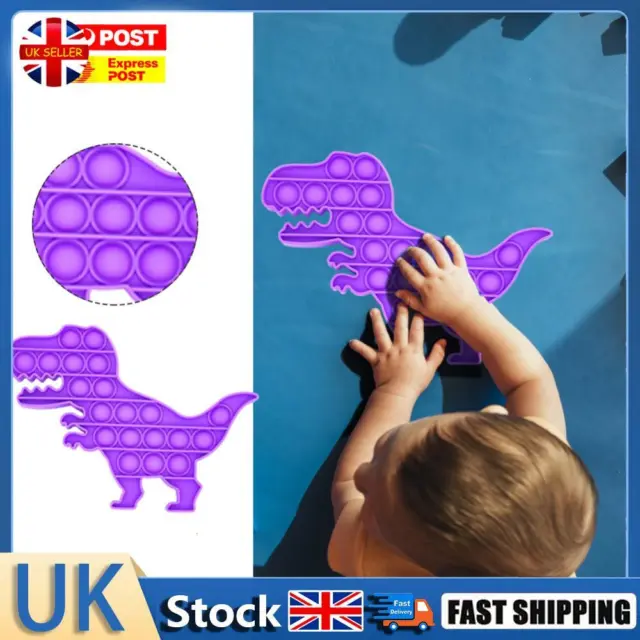 Dinosaur Push Bubble Sensory Toys Silicone Decompression Toys (Purple) Hot