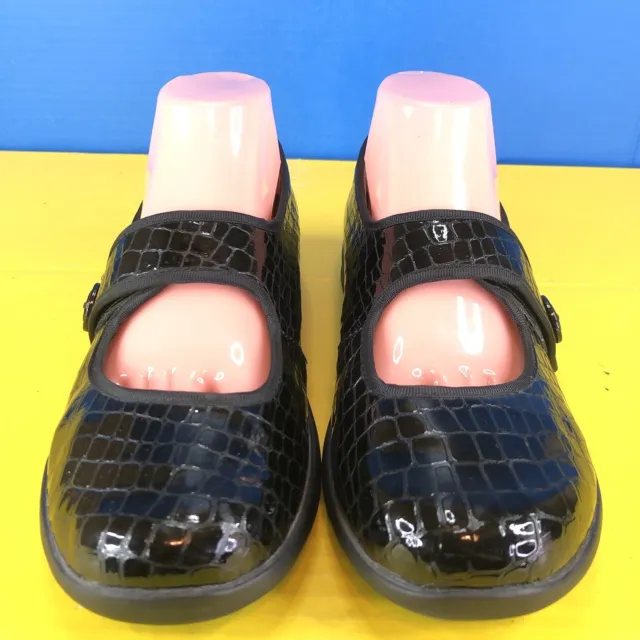Aetrex Essence Women’s 8.5 W Comfort Patent Croc Print Mary Jane Shoes E335W