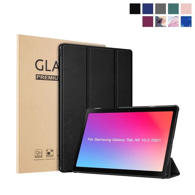 Schutzhülle + 2x Folie für Samsung Galaxy Tab A8 10.5 2021 Tablet viele Farben