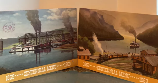 Union Pacific Railroad 1969 Centennial Menu City of Portland Domeliner Original