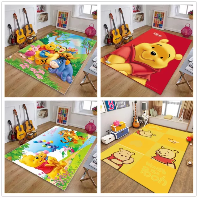 Boys Girls 3D Winnie the Pooh Carpet Kids Bedroom Doormat Living room Rug 3D Mat