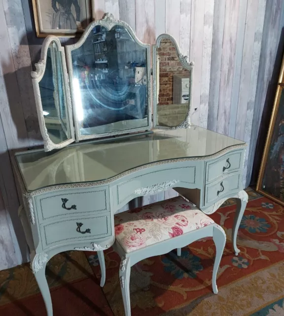 Olympus Antoinette French Louis vintage dressing table mirrors bedroom stool