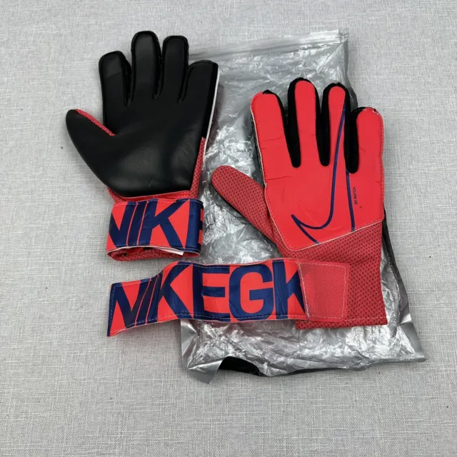 Nike Goalkeeper GK Match Gloves Soccer Black Red Blue GS3883-644 Size 8