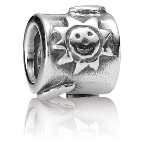 Retired Authentic Pandora Sun, Moon, Stars Sterling Silver Charm Bead -790128