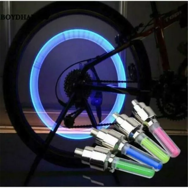 1x LED Valve Stem Cap Light Wheel Tyre Tire Air Lamp For Motorcycle Bicycle Car