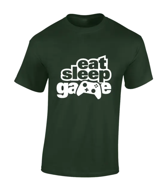 T-Shirt Da Uomo Eat Sleep Game Gaming Design Regalo Idea Pc Computer 4