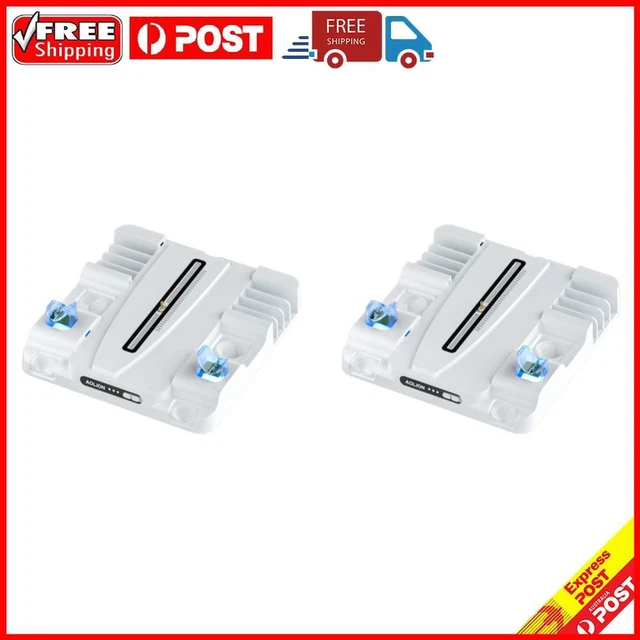 PS5 Slim Stand With Cooling Fan & Charging Station - RGB LED Controller Dock White