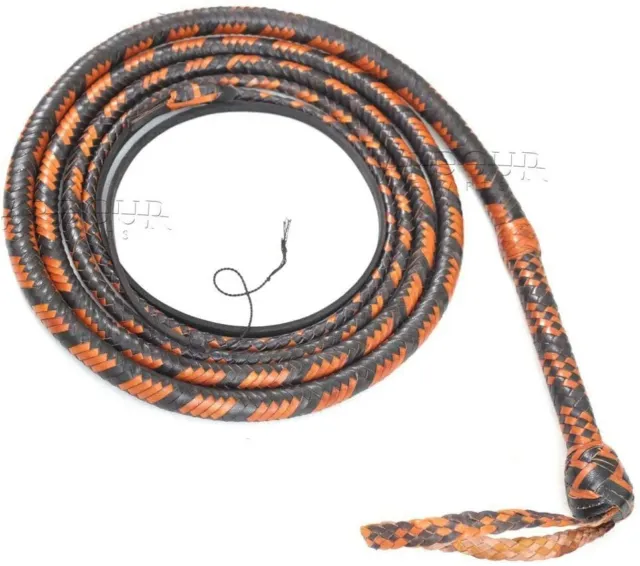 Kangaroo Hide Leather 04 to 16 Feet 16 Plaits Bull Whip Indiana Jones Bullwhip