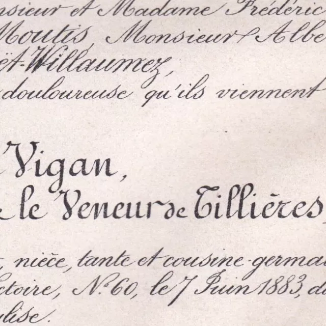 Isabelle Albertine Marguerite Le Veneur De Tillières Charles De Vigan 1883
