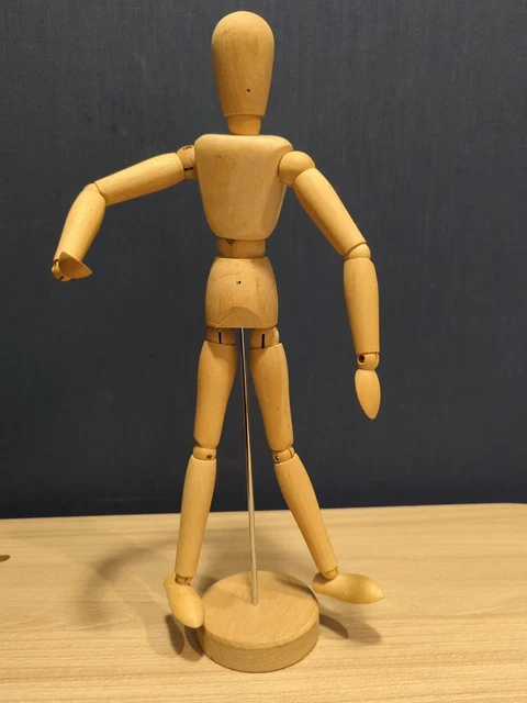 Wooden Artists Mannequin Model 13" Tall Articulated Joints Anatomical