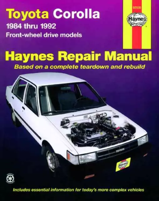 Toyota Corolla 1984-1992 Haynes Workshop Manual