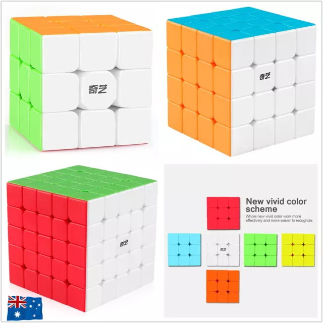 Magic Cube Super Smooth Fast Speed Puzzle Cubes Toy Kid Xmas Gift Non Stick AU