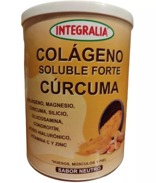 Colageno Soluble forte con Cúrcuma,Acido hialurónico, Magnesio, Vitamina C 2