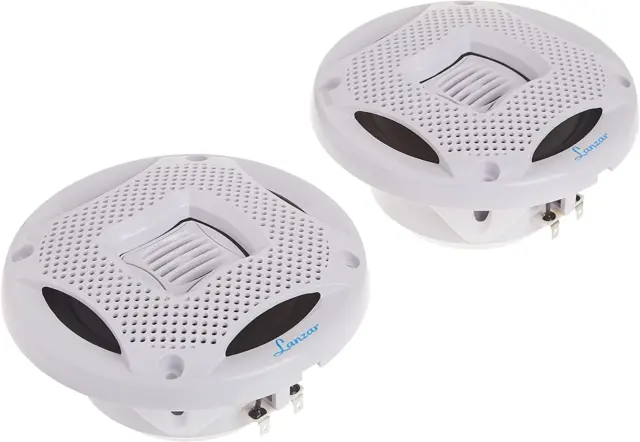 LANZAR Marine Speakers - 5.25 Inch 2 Way Water Resistant Audio Stereo Sound Syst