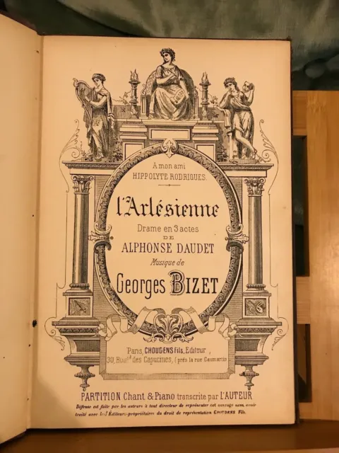 Bizet L'Arlesienne Musique de Scène partition piano complète éditions Choudens