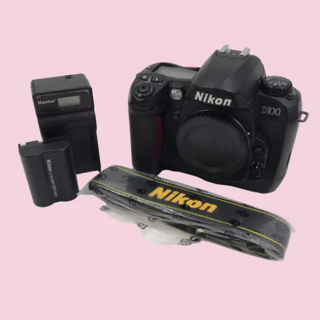 Nikon D100 6.1 MP Digital SLR Camera Black Body Only #U1968