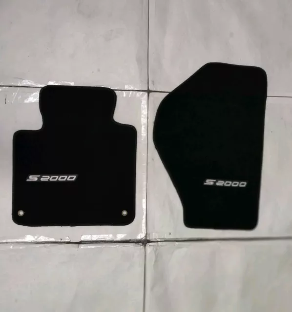 For 00-08 Honda S2000 Floor Mat Carpets Black Nylon 2PC W/Emblem