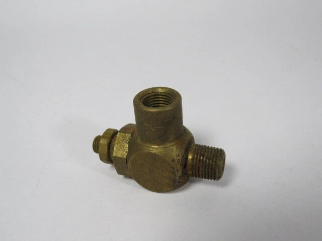 Parker 32510125 1/2" Right Angle Flow Control Valve 5/32" Tube  USED