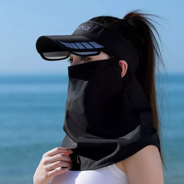 With Face Mask Sun Hat Sunscreen Sunshade Hat Baseball Cap  Tennis