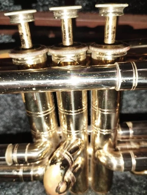 Ancienne Trompette 75 A Piston Henri Selmer Paris En Boite 8
