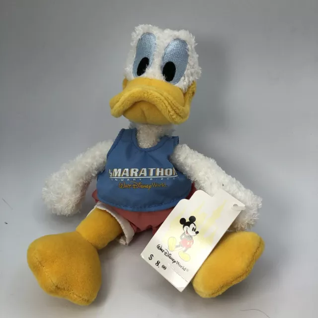 Walt Disney World Donald Duck Marathon Runner Plush Stuffed NWT