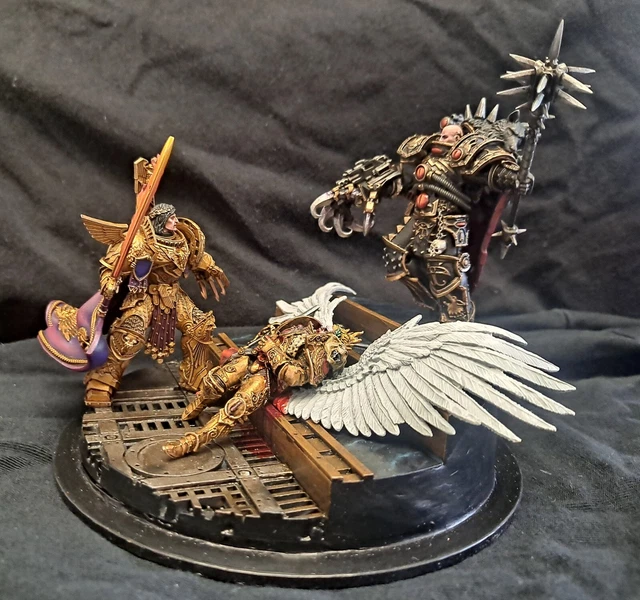 EMPEROR VS. HORUS, Sanguinius 30K Warhammer Diorama Heresy painted £245