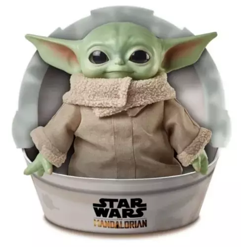 Figurine Peluche Star Wars L'incontournable Mandalorian Baby Yoda 28 cm