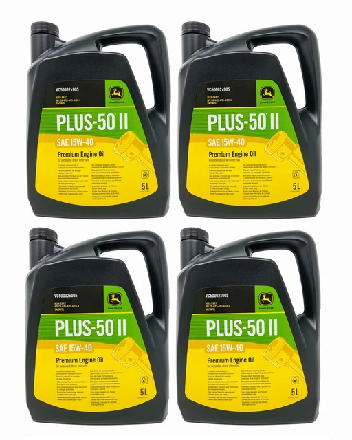 John Deere Plus 50 II Motoröl 15W-40 – 5 Liter, ACEA E7/E9, API CI-4/CK-4/SJ/SL/SM
