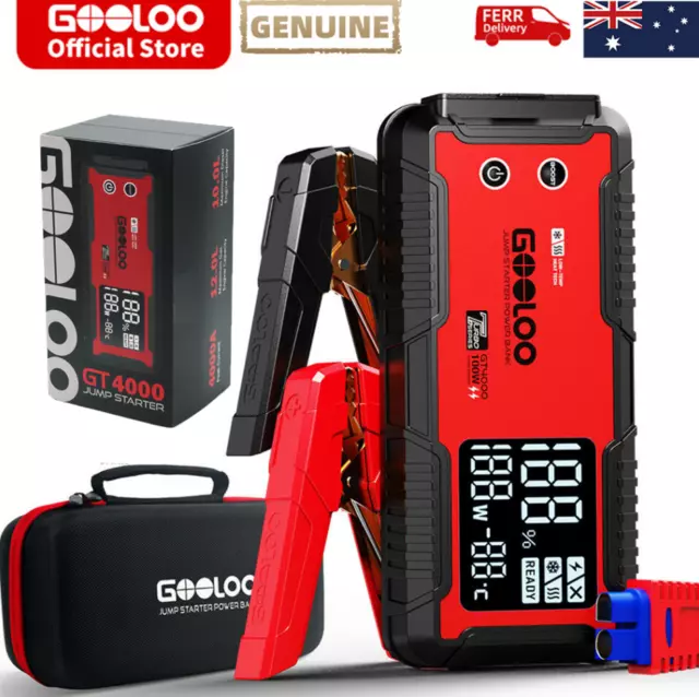 4000A Jump Starter Portable Power Bank Booster Pack Battery Charger Emergency AU