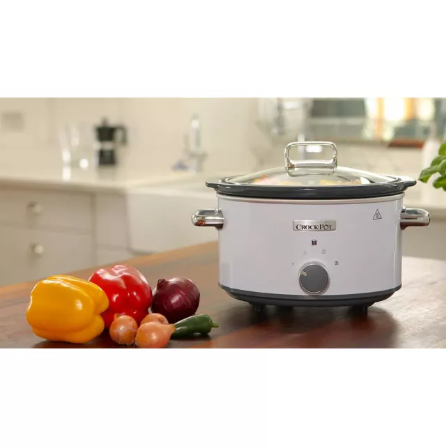 Crock-Pot CSC030X Schongarer slow cooker 3.5 liter Weiß Spülmaschinenfest 3