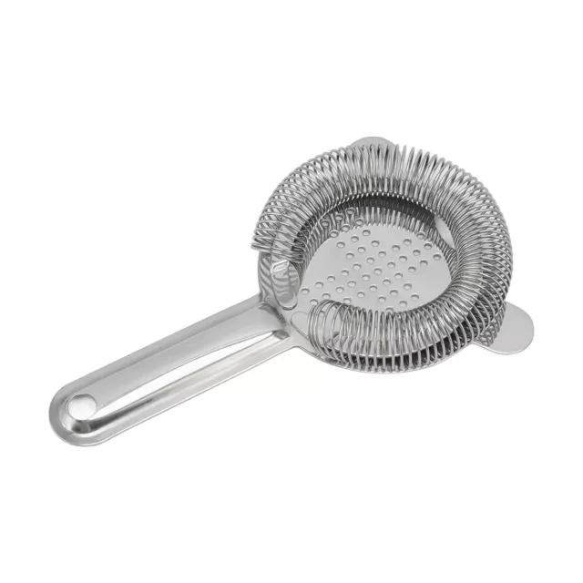 (Silver)Cocktail Strainer Anti Rust Efficient Filtering 304 Stainless Steel SN